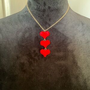 Charming Red Heart Necklace